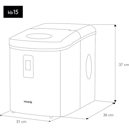  [아마존베스트]H.Koenig KB15 Ice Cube Maker, 150 Watt