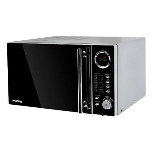  [아마존베스트]H.Koenig VIO9 Microwave, 900 W, 25 Litre Cooking Chamber, Microwave with Grill and Combinable Cooking Functions, 10 Automatic Cooking Programs, Glossy Black