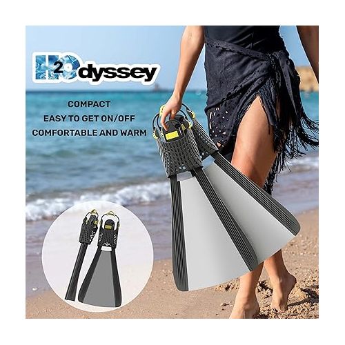  Folding Fins - Scuba Diving Full Foot Fins - Lightweight and Durable