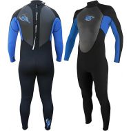 3/2mm Men's Vapor Back Zip Wetsuit for Men - Mens Long Sleeve Swimsuit for Surf Board and Deep Sea Diving