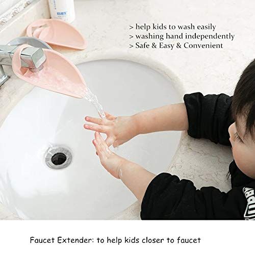  [아마존베스트]HYS Faucet Extender - Sink Handle Extender, Safe Fun Bathroom Hand-Washing Solution for Babies, Toddlers, Kids, Teach Your Kids Good Sanitation Habits(Grey)