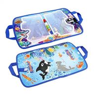 [아마존베스트]H2o Doodle Water Doodle Mat-Aqua Magic Mat-Doodle Board for Road Trip Activities for Kids-Water Drawing Mat-Aqua Mat for Color Wonder(Sea Life T)