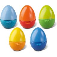 HABA Musical Eggs - 5 Wooden Eggs with Acoustic Sounds, Made in Germany, Kids Musical Instruments, Montessori Toys, Learning Toys & Music Play 2 yrs+