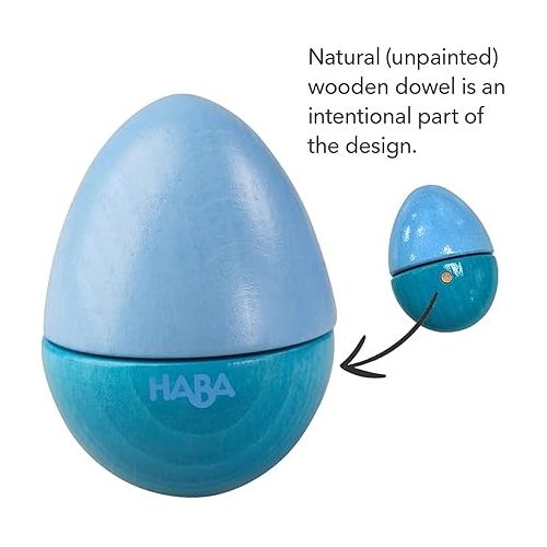  HABA Musical Eggs - 5 Wooden Eggs with Acoustic Sounds, Made in Germany, Kids Musical Instruments, Montessori Toys, Learning Toys & Music Play 2 yrs+