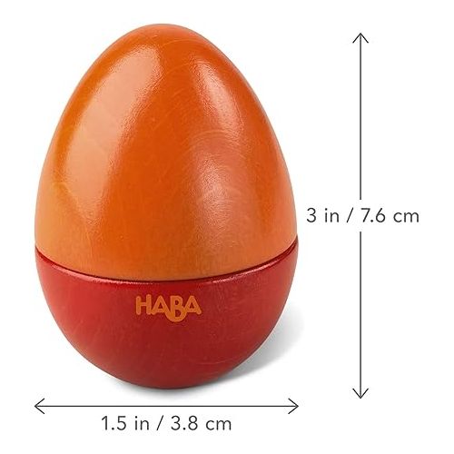  HABA Musical Eggs - 5 Wooden Eggs with Acoustic Sounds, Made in Germany, Kids Musical Instruments, Montessori Toys, Learning Toys & Music Play 2 yrs+