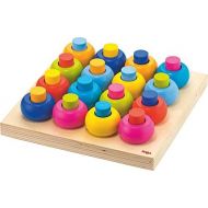 [아마존베스트]HABA Palette of Pegs - 32 Piece Wooden Pegging & Arranging Game for Ages 2 and Up