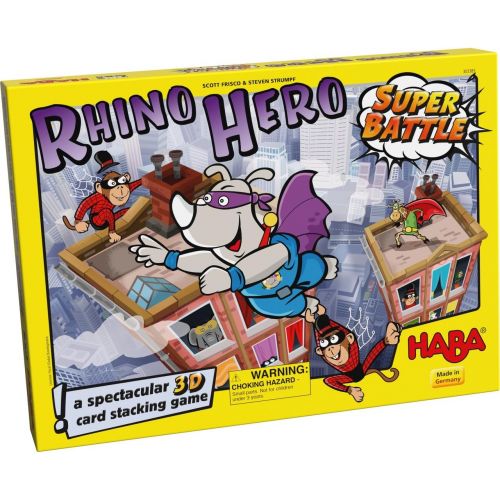  [아마존베스트]HABA Rhino Hero Super Battle - A Turbulent 3D Stacking Game Fun for All Ages (Made in Germany)