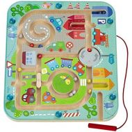 [아마존베스트]HABA Town Maze Magnetic Game Developmental STEM Activity Encourages Fine Motor Skills & Color Recognition with Roundabout, Roadblock and Fun City Theme