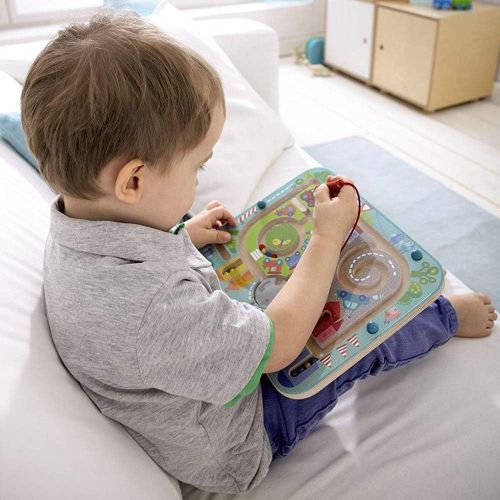  [아마존베스트]HABA Town Maze Magnetic Game Developmental STEM Activity Encourages Fine Motor Skills & Color Recognition with Roundabout, Roadblock and Fun City Theme