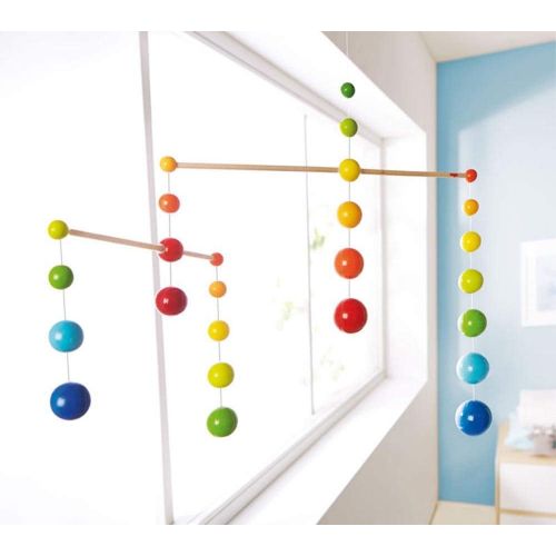  [아마존베스트]HABA Nursery Room Wooden Mobile Rainbow Balls (Made in Germany)