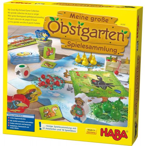  [아마존 핫딜]  [아마존핫딜]HABA Haba 302282 - Meine grosse Obstgarten-Spielesammlung, original Obstgarten-Spiel und 9 weitere Spielideen in einer Packung, Spielesammlung zum beliebten Haba-Klassiker, Kinderspiele