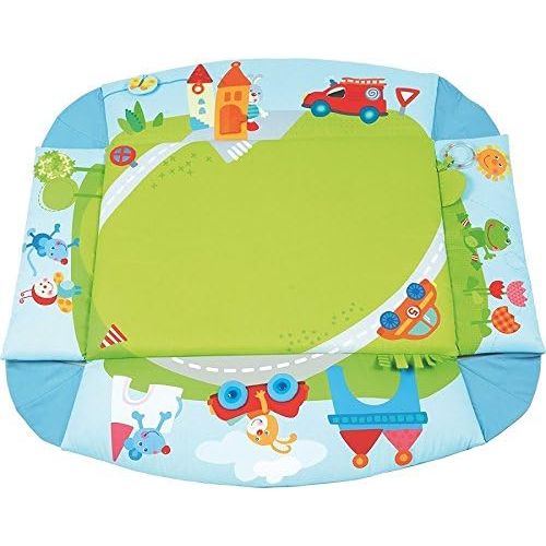  HABA Whimsy City Soft Fabric Play Gym with Detachable Arch - Use as a Play Surface, Changing Area or Small Bed