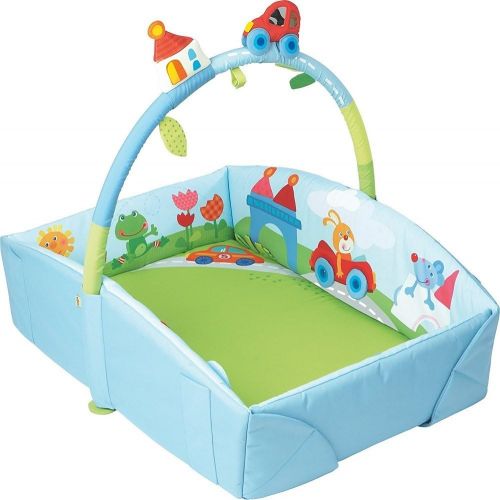  HABA Whimsy City Soft Fabric Play Gym with Detachable Arch - Use as a Play Surface, Changing Area or Small Bed
