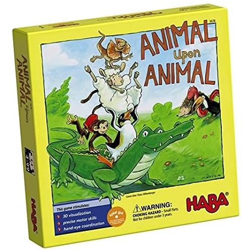  [아마존베스트]HABA Animal Upon Animal - Classic Wooden Stacking Game Fun for The Whole Family (Made in Germany)