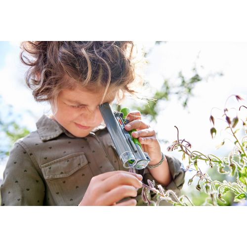  [아마존베스트]HABA 305376 Terra Kids Microscope Portable Microscope for Nature Observation with Children Observation Device with 30x Magnification Outdoor Tool for Outdoors