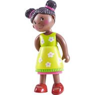 HABA Little Friends Naomi - 4 African American Bendy Girl Doll Figure with Pig Tails