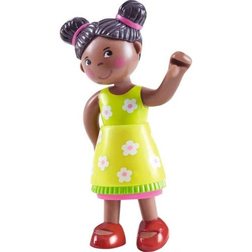  HABA Little Friends Naomi - 4 African American Bendy Girl Doll Figure with Pig Tails