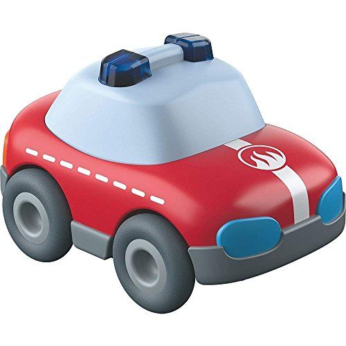  HABA Kullerbu Red Fire Truck Car with Momentum Motor - Can be Enjoyed with or Without The Kullerbu Track System - Ages 2+