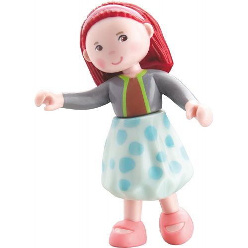  HABA Little Friends Imke - 4 Dollhouse Doll Toy Figure with Red Hair & Headband