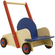 HABA Walker Wagon - First Wooden Push Toy with Seat & Storage for 10 Months and Up (Made in Germany)