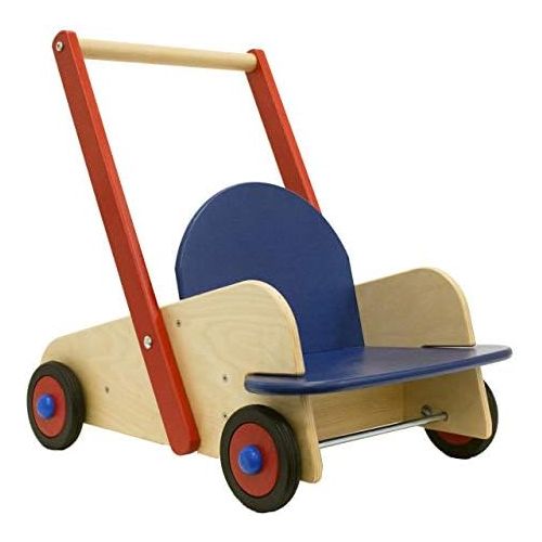  HABA Walker Wagon - First Wooden Push Toy with Seat & Storage for 10 Months and Up (Made in Germany)