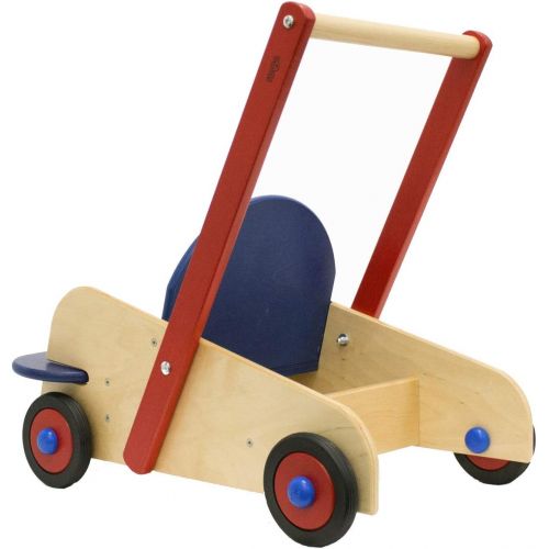  HABA Walker Wagon - First Wooden Push Toy with Seat & Storage for 10 Months and Up (Made in Germany)