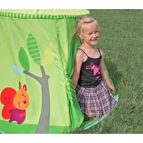  HABA Magic Forest Play Tent - Free-Standing Fabric Hut with Mesh Window and Door for Ages 18 Months and Up