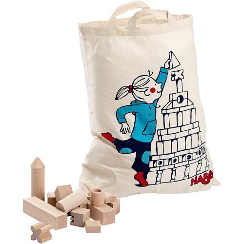  HABA Basic Building Blocks 102 Piece Extra Large Wooden Starter Set (Made in Germany)