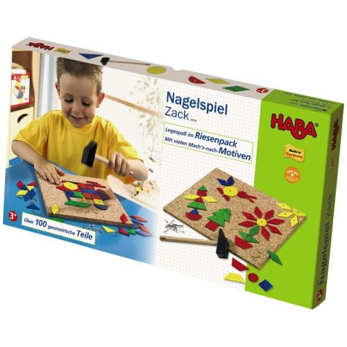  HABA Geo Shape Tack Zap Large Imaginative Design 100 Piece Set (Made in Germany)