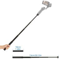 HAFOKO Handheld Adjustable Extension Rod Mount for Gimbal 29” Selfie Stick Pole Handle Compatible with Osmo Mobile 5 Osmo 4 Osmo 3 Osmo2/1 Smooth 5 Smooth 4 Smooth Q Smartphone Gim