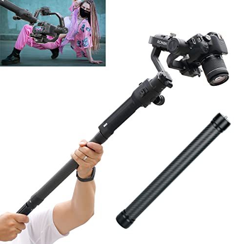  HAFOKO Professional Carbon Fiber Extension Monopod Pole Stick Rod 1/4 Compatible for ROMIN S2 ROMIN SC 2 Ronin S Ronin SC Crane 2 Crane M2 Crane 3 Weebill Lab Gimbal