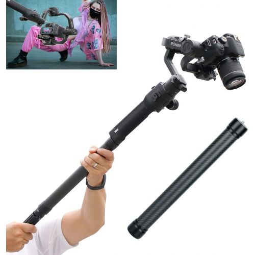  HAFOKO Professional Carbon Fiber Extension Monopod Pole Stick Rod 1/4 Compatible for ROMIN S2 ROMIN SC 2 Ronin S Ronin SC Crane 2 Crane M2 Crane 3 Weebill Lab Gimbal