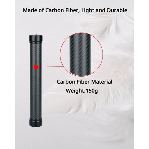  HAFOKO Professional Carbon Fiber Extension Monopod Pole Stick Rod 1/4 Compatible for ROMIN S2 ROMIN SC 2 Ronin S Ronin SC Crane 2 Crane M2 Crane 3 Weebill Lab Gimbal