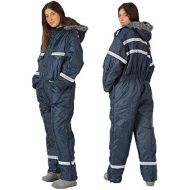 HAGOR Unisex Navy Blue Snowsuit Winter Clothing Snow Ski Suit Coverall Insulated Suit with Reflector