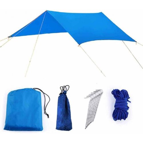  HAHFKJ 3Mx3M Waterproof Sun Shelter Tent Tarp Anti Beach Tent Camping Hammock Rain Fly Outdoor Sunshade Canopy Awning Shade (Color : A)