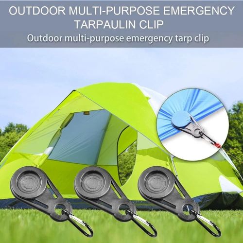  HAHFKJ 10pcs/Set Awning Clamp Heavy Duty Travel Movable Tarp Clip Multifunction Tent Grip Windproof Outdoor Camping Hiking Easy Install
