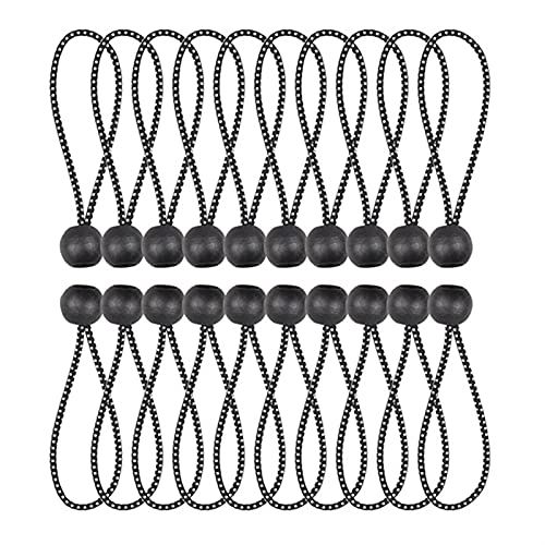  HAHFKJ 50pcs Elastic Tent Bungees Ball Fixing Tie Rope Tarp Awning Canopy Bungee Cords Strap Outdoor Camping Supply