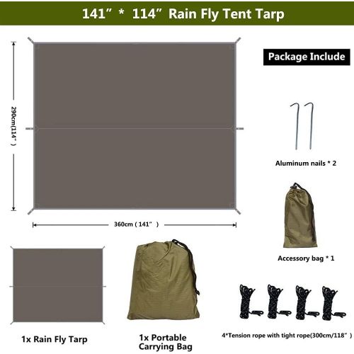  HAHFKJ Waterproof Beach Sun Shelter Tarp Tent Shade Ultralight UV Garden Awning Canopy Sunshade Outdoor Camping Hammock Rain Fly (Color : C)
