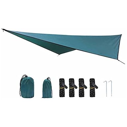  HAHFKJ 350x280cm Waterproof Tarp Tent Shade Outdoor Camping Hammock Rain Fly Garden Awning Canopy Sunshade (Color : A)