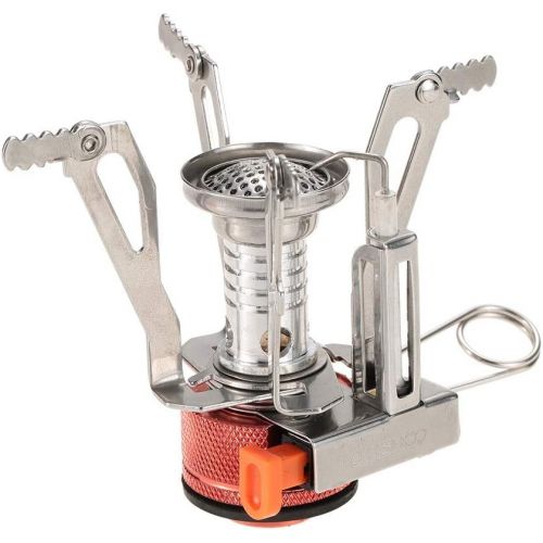  HAHFKJ Outdoor Camping Hiking Cookware with Mini Camping Piezoelectric Ignition Stove Backpacking Cooking Picnic Pot Stove Set