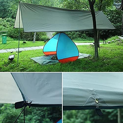  HAHFKJ Thickening Awning Tarp Tent Shade Waterproof Sun Shelter Garden Canopy Sunshade Outdoor Camping Hammock with Pegs Ropes 3x4 3x5m (Color : A)