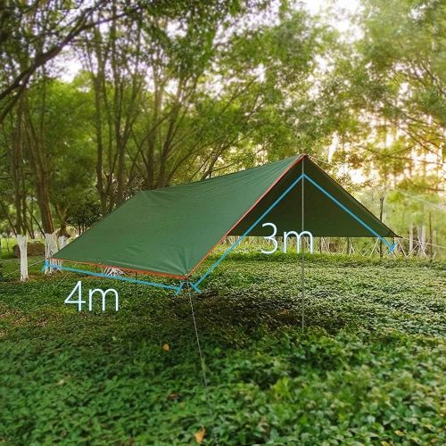  HAHFKJ 400x300cm 300x300cm Awning Waterproof Tarp Tent Shade Garden Canopy Sunshade Outdoor Camping Hammock Rain Fly Beach Sun Shelter (Size : Small)