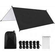HAHFKJ Outdoor Camping Waterproof Tarp Hammock Sunshade Tent Rain Shelter Multifunctional Lightweight Hiking Picnic Tarpaulin Canopy (Color : C)