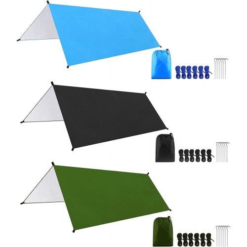  HAHFKJ Outdoor Camping Waterproof Tarp Hammock Sunshade Tent Rain Shelter Multifunctional Lightweight Hiking Picnic Tarpaulin Canopy (Color : C)