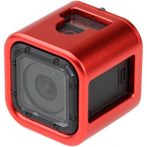  HAIFT CNC Aluminum Alloy Housing Sport Camera Shell Box Frame Mount Prevent Overheating Case for GoPro Hero 5 Session/Hero 4 Session (Red)