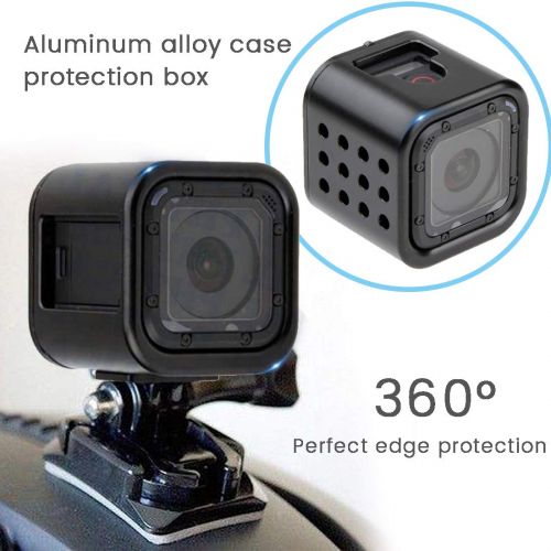  HAIFT CNC Aluminum Alloy Housing Sport Camera Shell Box Frame Mount Prevent Overheating Case for GoPro Hero 5 Session/Hero 4 Session(Black)