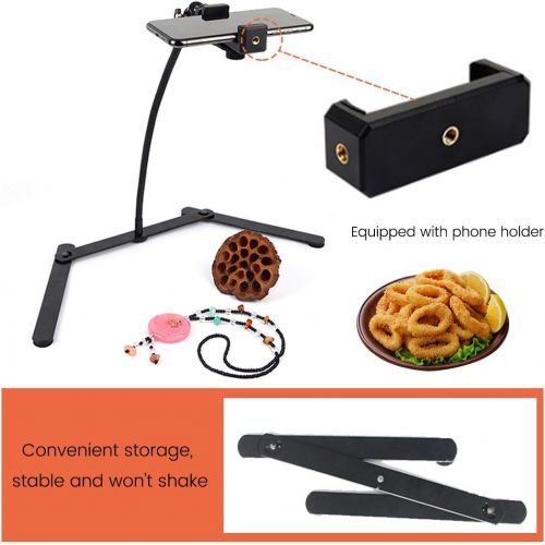  [아마존베스트]HAIFT Ajustable Tripod with Cellphone Holder, Overhead Phone Mount, Table Top Teaching Online Stand for Live Streaming and Online Video and Food Crafting Demo Drawing Sketching Recording