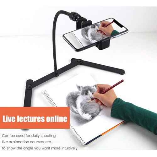  [아마존베스트]HAIFT Ajustable Tripod with Cellphone Holder, Overhead Phone Mount, Table Top Teaching Online Stand for Live Streaming and Online Video and Food Crafting Demo Drawing Sketching Recording