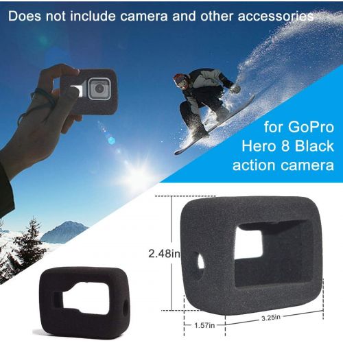  HAIFT Noise reducing Foam Sponge Windproof case for GoPro Hero 8 Black Camera,Reducing Wind Noise for Optimal Recording for Gopro Hero 8 Case Cover