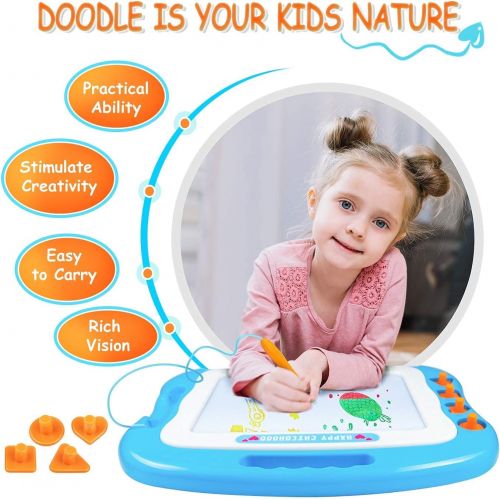  [아마존베스트]HAIMST Magnetic Drawing Doodle Board Toys for Girls Boys 3 4 5 6 7,Large Writing Board Painting Sketching Gifts for Toddler,Erasable Kids Drawing Pad